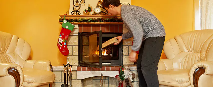 Rusted Metal Fireplace Restoration in Sunset, Florida